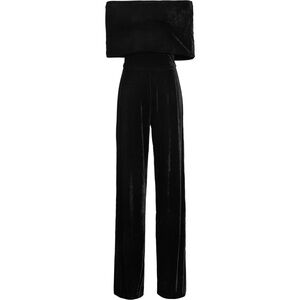 Tami Off-The-Shoulder Velvet Jumpsuit - Reiss